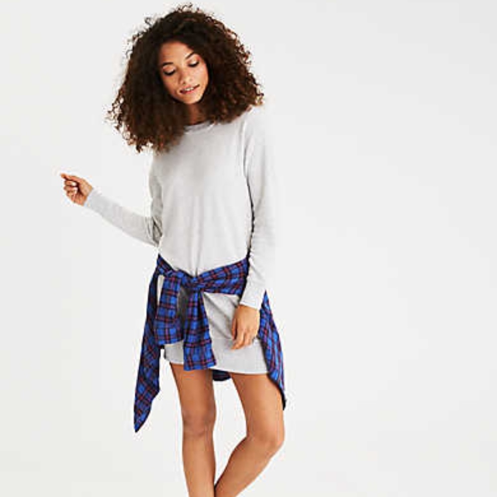 TIE-BACK SWEATSHIRT DRESS